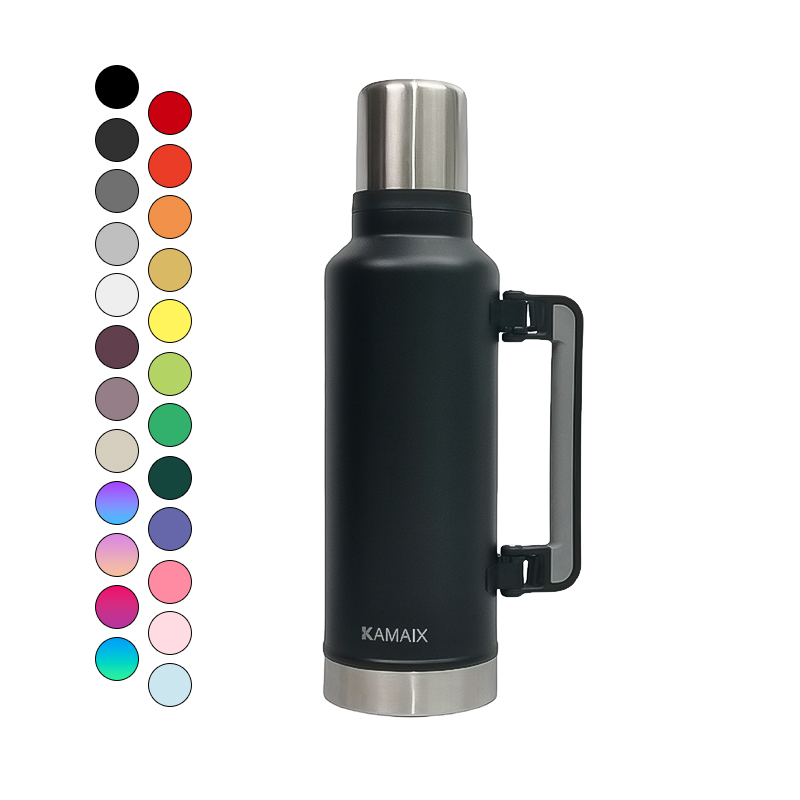 Sports Water Bottle 1300ML 1900ML Vacuum Insulated Stainless Steel, Double Walled Wide Mouth Metal Jug
