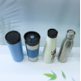 Wholesale Customized Color Stainless Steel Vacuum Insulated Flask Straight Tumbler Water Bottle with Press-on Lid