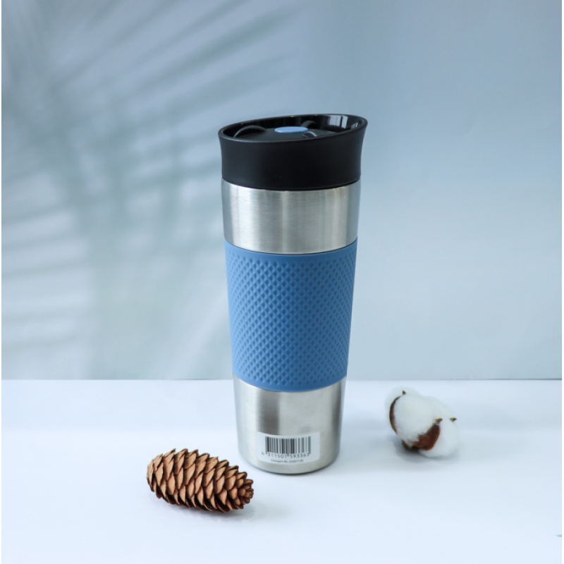 Wholesale Customized Color Stainless Steel Vacuum Insulated Flask Straight Tumbler Water Bottle with Press-on Lid