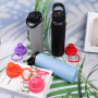 Customized logo Different Size Vacuum Mug Outdoor Stainless Steel Goblet Cola Cup with Soft Silicone Handle