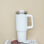 Wholesale Large Capacity Drinking Cups Double Wall Vacuum Insulated Coffee Mug Custom 40oz Metal Travel Mug with Handle