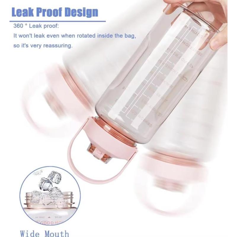 New Arrival Large Capacity 2L Plastic Sport Water Jug with Straw Bottle Recyclable Food Grade Cola Cup