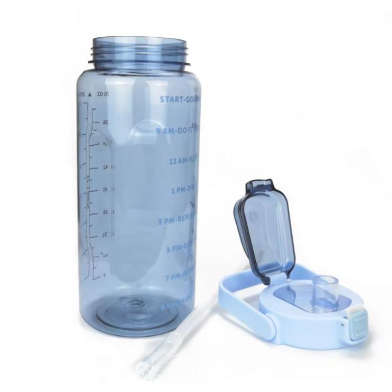 New Arrival Large Capacity 2L Plastic Sport Water Jug with Straw Bottle Recyclable Food Grade Cola Cup