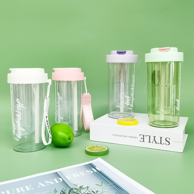 Portable Flip Plastic Bottles for Outdoor Sports Water for Students' Daily Use Portable Advertising Wholesale Plastic Bottle