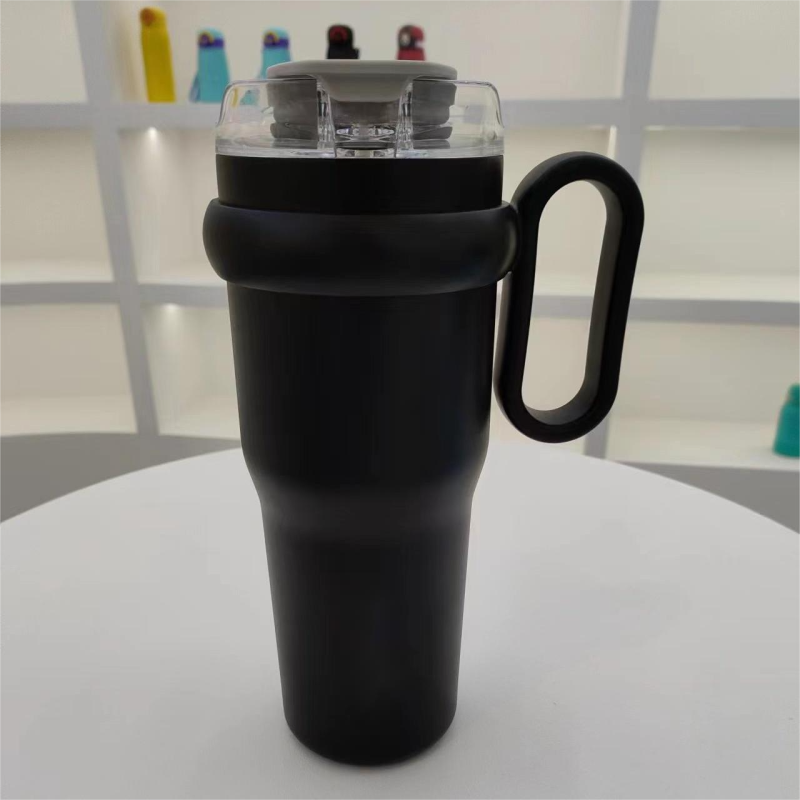 High Quality Wholesale Price Vacuum Insulated Coffee Cup with Handle Stainless Steel Drum