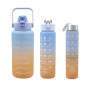 Wholesale Cheap Half Gallon Water Bottle Set Gym Sports Plastic Drinking Bottle 2l Motivational Water Bottle With Time Marker