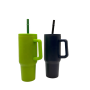 Wholesale Western Style Cow Print 40OZ Tumblers Stainless Steel Tumblers Car Cups With Handle Straw