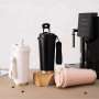 Newly Designed Outdoor Portable Eco-friendly Double Wall Food Grade Vacuum Travel Mug Thermos Coffee Cups with Strap