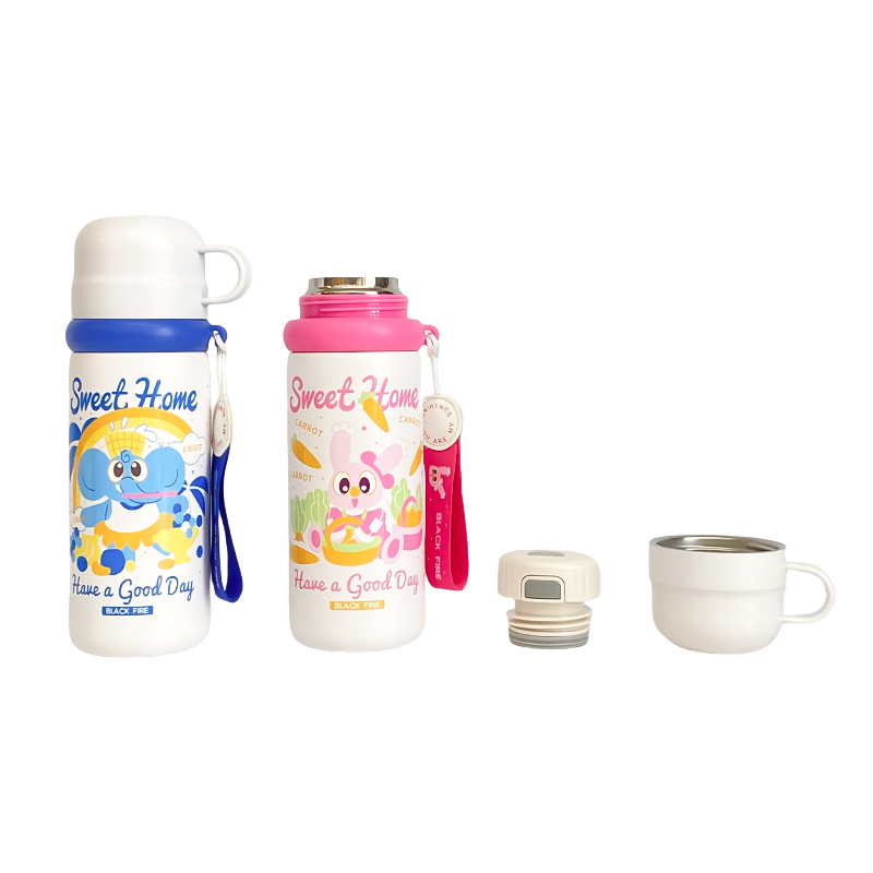 Portable 500ml Children Cartoon 316 Stainless Steel Thermos Double Wall Vacuum Insulated Water Bottle