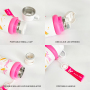 Portable 500ml Children Cartoon 316 Stainless Steel Thermos Double Wall Vacuum Insulated Water Bottle