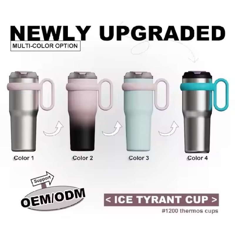 Wholesale Price Car Water Bottle Vacuum Insulated Cup Vacuum Coffee Cup with Handle Straw Travel Cup, Insulated Bucket