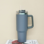 Wholesale Large Capacity 40oz Insulated Tumbler Stainless Steel Drinking Cups With Handle and Straw Keeps Drinks Cold and Hot