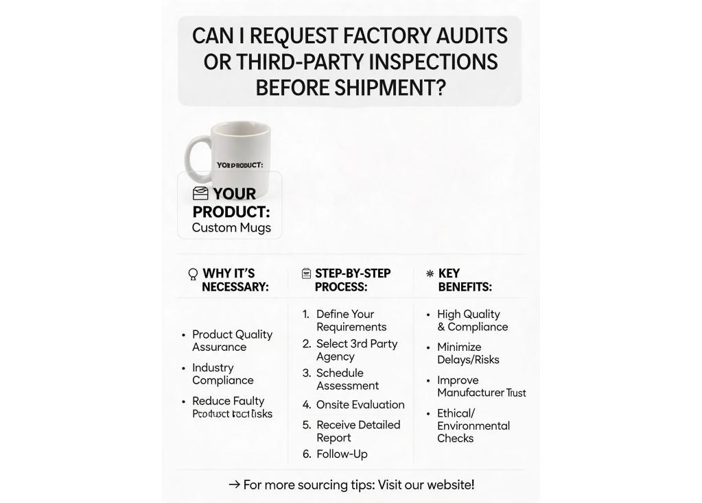 Can I request factory audits or third-party inspections before shipment, and what is the common process?