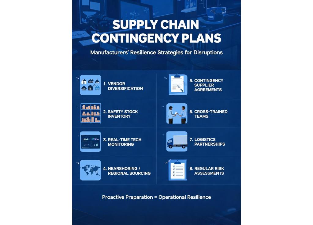 What contingency plans do established manufacturers have for potential supply chain disruptions?