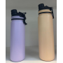 Simple and fashionable two-color thermos mug purple xun and rice apricot classic with large-capacity sports pot