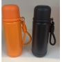 Bullet orange and black two-color lanyard thermos mug for men and women portable, simple and fashionable, outdoor sports car water cup with large capacity
