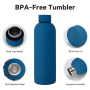 OEM Custom Logo 500ml Stainless Steel Vacuum Flask Insulated Sports Water Bottle for Hot Cold Drinks Boiling Water Applicable