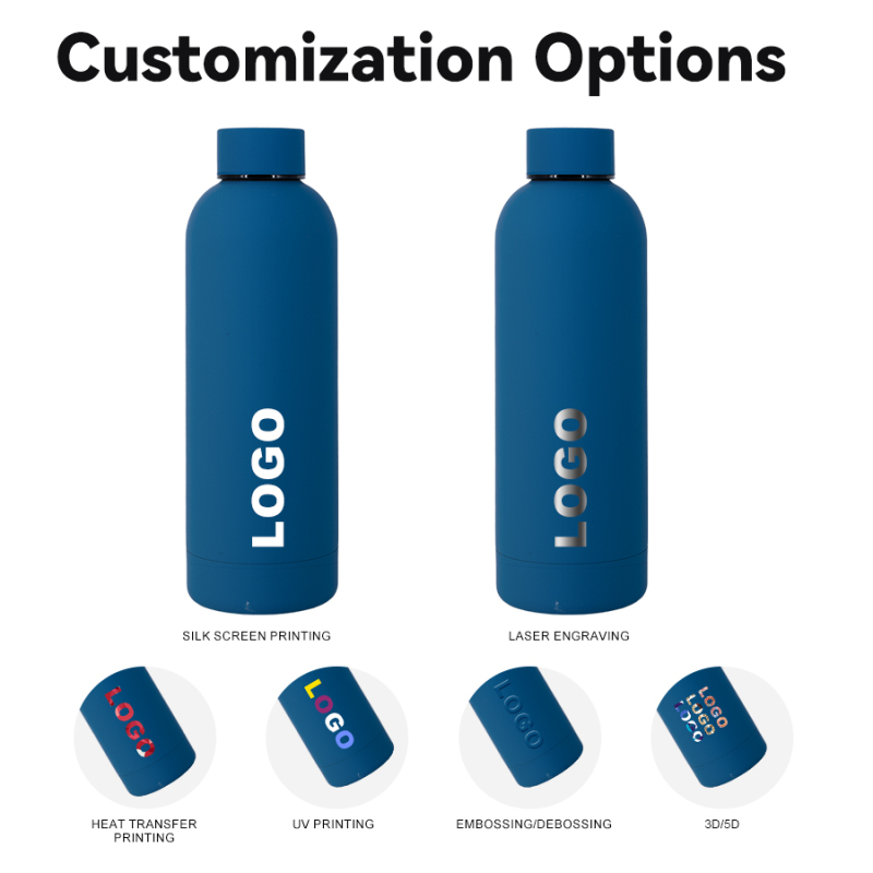 OEM Custom Logo 500ml Stainless Steel Vacuum Flask Insulated Sports Water Bottle for Hot Cold Drinks Boiling Water Applicable