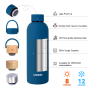 OEM Custom Logo 500ml Stainless Steel Vacuum Flask Insulated Sports Water Bottle for Hot Cold Drinks Boiling Water Applicable