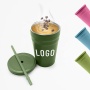 Wholesale Popular Coffee Tumbler Stainless Steel Vacuum Can Cooler 14oz With Lid and Straw