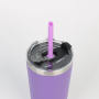 Custom Sublimation Small Coffe Mugs Laser Engraved Colorful Powder Coated 12oz Stainless Steel Tumbler Mug With Lid and Straws