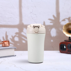 Wholesale 400ml Stainless Steel Coffee Cups Insulated Coffee Mug Reusable Coffee Tumbler With Lid and Straw