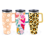 Stainless Steel 40oz Double Wall  Vacuum Insulated Tumbler Thermos  Flasks Mug Tumbler With  Dust-Proof Lid and Straw