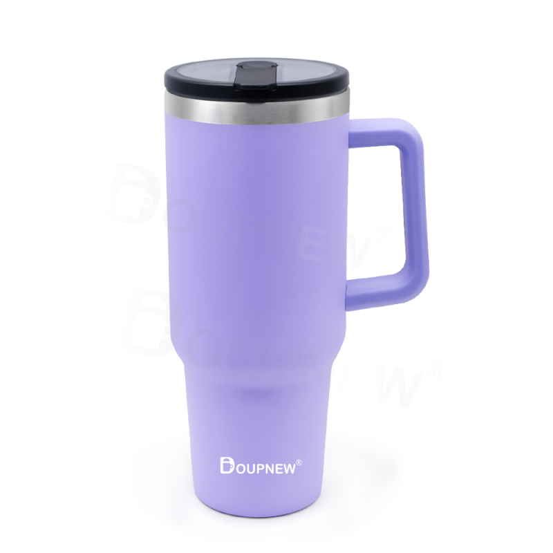 Stainless Steel 40oz Double Wall  Vacuum Insulated Tumbler Thermos  Flasks Mug Tumbler With  Dust-Proof Lid and Straw