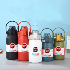 Large Capacity Thermo Bottle Thermal Water Bottle Stainless Steel Stainless Steel Portable With Straw Thermoses Insulated Cup