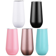 Wholesale Eco-Friendly 6oz Double Walled Coffee Tumbler Insulated Stainless Steel Mug Cup Blank Wine Stainless Steel Tumbler
