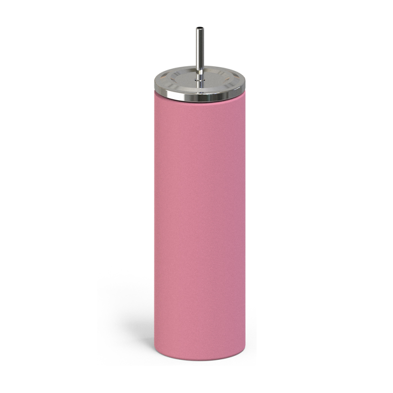 New Arrival Vacuum Flask Sublimation Tumblers 20 Oz Straight Skinny Travel Tumbler With Lid and Straw