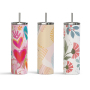 New Arrival Vacuum Flask Sublimation Tumblers 20 Oz Straight Skinny Travel Tumbler With Lid and Straw