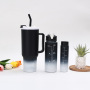 Wholesale 40oz Tumbler Plastic 3Pc Motivational Water Tumbler 3 in 1 Plastic Water Bottle With Straw and Lid