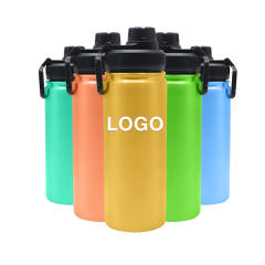 Wholesale Bpa-Free Insulated Stainless Steel Water Bottle Stainless Steel Thermos With Straw for Sports and Travel