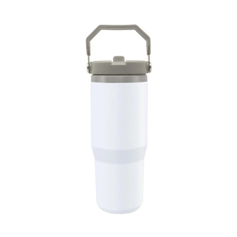 Wholesale Double Wall White Travel Mug Pattern Stainless Steel Travel Coffee Wine Mug Tumbler Cup With Custom Logo