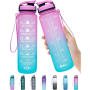 Wholesale1 Ltr Motivational Time Markers Water Bottles Sports Plastic Water Bottle Sports Gym 1 Litre Water Bottle for Kids