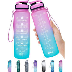 Wholesale1 Ltr Motivational Time Markers Water Bottles Sports Plastic Water Bottle Sports Gym 1 Litre Water Bottle for Kids
