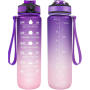 Wholesale1 Ltr Motivational Time Markers Water Bottles Sports Plastic Water Bottle Sports Gym 1 Litre Water Bottle for Kids