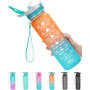 Wholesale1 Ltr Motivational Time Markers Water Bottles Sports Plastic Water Bottle Sports Gym 1 Litre Water Bottle for Kids