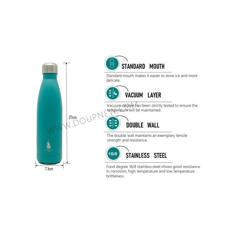 Uv Self Cleaning Color Changing Water Bottle Uv Coating Insulated Thermos Stainless Steel Thermal Vacuum Flask Uv Water Bottle
