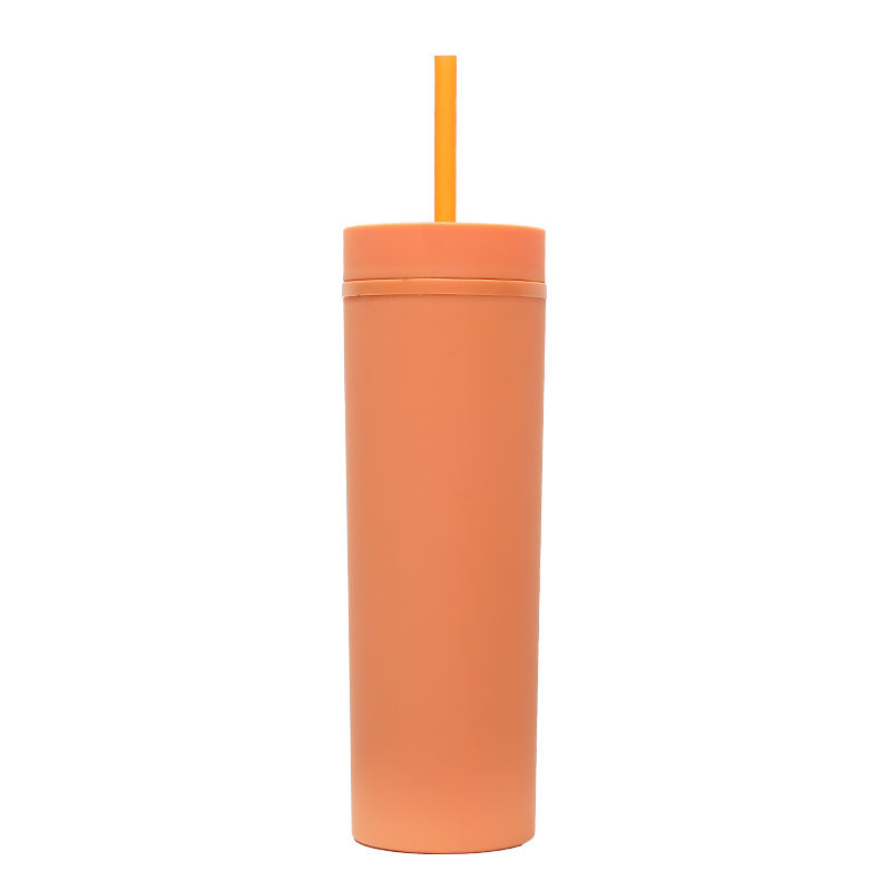Plain Plastic Water Bottle 500ml 16oz Straight Water Bottle Straw Plastic Plastic Water Bottles for Kids Children