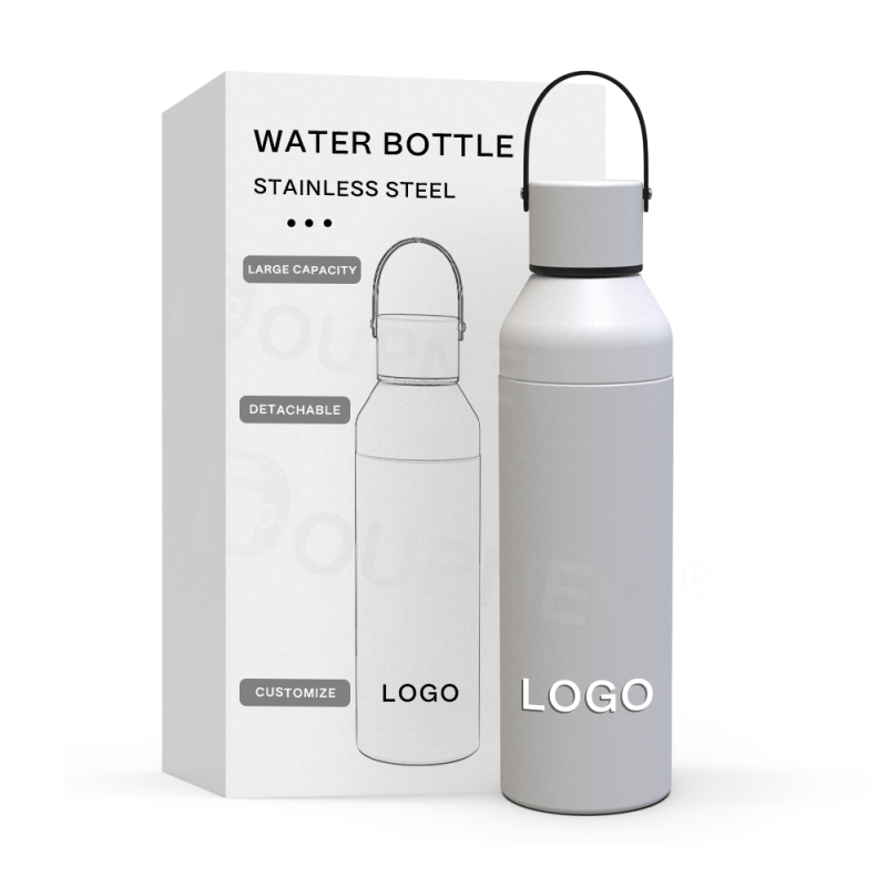 Custom Logo Insulated Detachable Water Bottle Vacuum Flask Stainless Steel Water Bottle With Handle