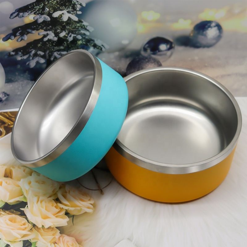 Wholesale Custom Logo 32oz/64oz Dog Food Bowls Stainless Steel Vacuum Insulated Dog Bowl Pet Food Feeder Bowl for Dog and Cat