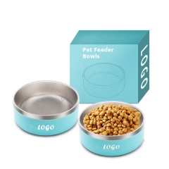 Wholesale Custom Logo 32oz/64oz Dog Food Bowls Stainless Steel Vacuum Insulated Dog Bowl Pet Food Feeder Bowl for Dog and Cat