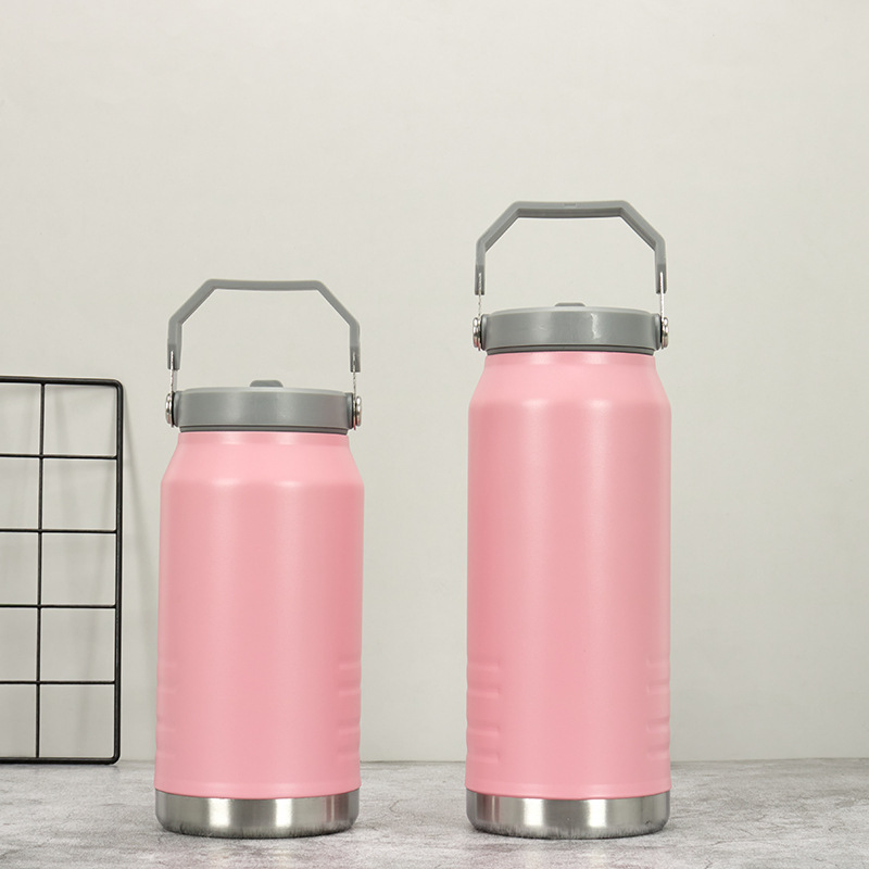 Large Capacity 1200ml 1600ml Thermos Water Bottle 304 Stainless Steel Outdoor Travel Vacuum Flask With Handle Lid