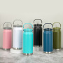 Large Capacity 1200ml 1600ml Thermos Water Bottle 304 Stainless Steel Outdoor Travel Vacuum Flask With Handle Lid