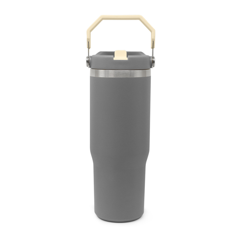 Premium 30oz Stainless Steel Tumbler Large Capacity Thermos with Handle Insulated Stainless Steel Cup with Safety Straw