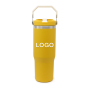 Premium 30oz Stainless Steel Tumbler Large Capacity Thermos with Handle Insulated Stainless Steel Cup with Safety Straw