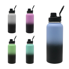 Hot Sell 12/16/18/22/25/32/40/64oz Double Wall Flask Vacuum Insulated Stainless Steel Sports Water Bottle BPA Free With Handle