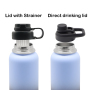 Hot Sell 12/16/18/22/25/32/40/64oz Double Wall Flask Vacuum Insulated Stainless Steel Sports Water Bottle BPA Free With Handle